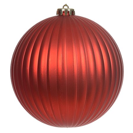 BOLA DECORADA NATAL (VERMELHO) 15cm (FLORARTE)