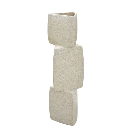 VASO DECORATIVO OFFWHITE EMPILHADO 48,5cm