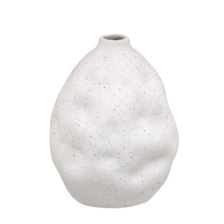 VASO DECORATIVO ORGANICO BRANCO 16CM