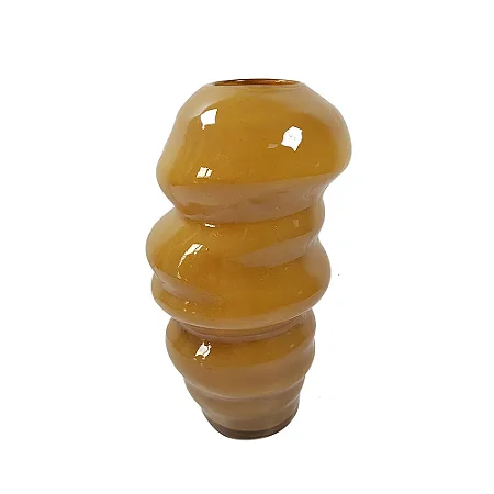 VASO DECORATIVO EM VIDRO TERRACOTA 31,5CM