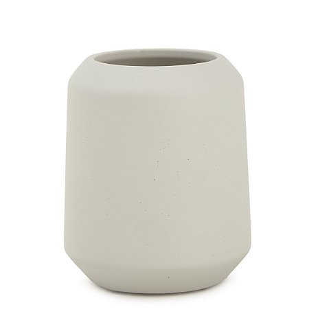 COPO PORTA ESCOVA EM CIMENTO CINZA MART - 12CM