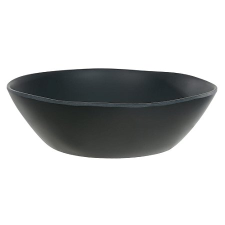 SALADEIRA MELAMINA 3230ml 30cm ORGANIC PRETO FLORARTE