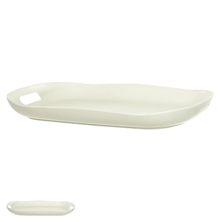 BANDEJA MELAMINA 47,5cm ORGANIC (OFF WHITE) FLORARTE