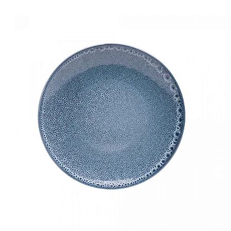 PRATO RASO DE CERAMICA MARINE AZUL 25CM WOLFF