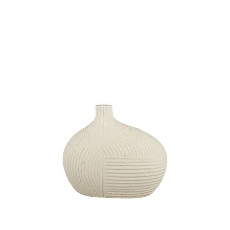 VASO DE LINHAS ORGANICAS OFF WHITE 13,5CM