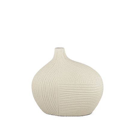 VASO DE LINHAS ORGANICAS CAPPUCCINO DECORATIVO 17CM