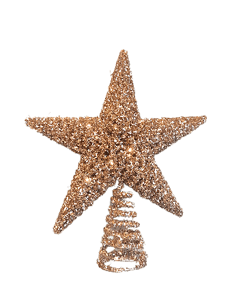 Ponteira Decorativa Estrela para arvore de Natal 24cm