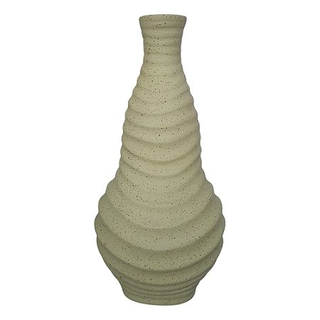 VASO GARRAFA ONDULADA VERDE OXIDO 39cm