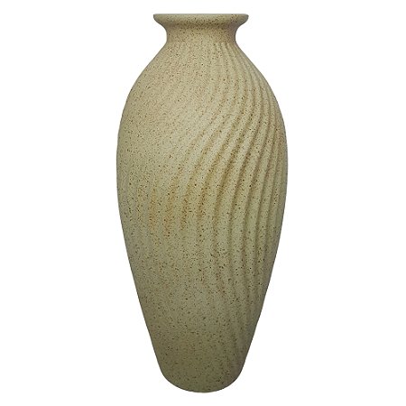 VASO GARRAFA ONDULADA VERDE OXIDO 40cm