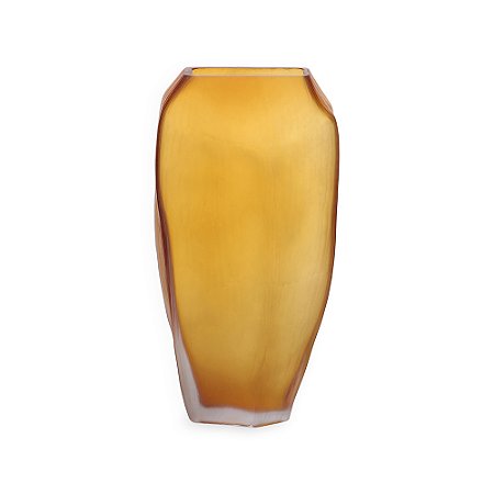 VASO EM VIDRO CARAMELO AMBAR MART 48CM