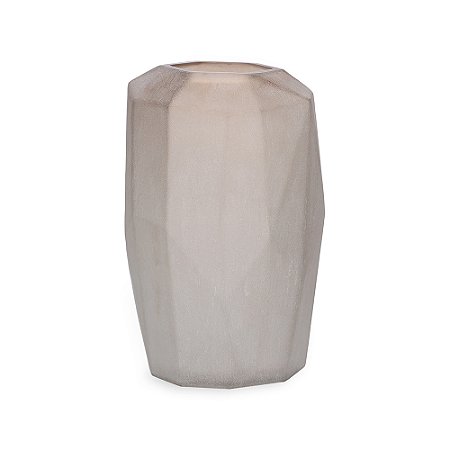 VASO EM VIDRO CINZA TRANSLUCIDO FOSCO MART 47,5CM