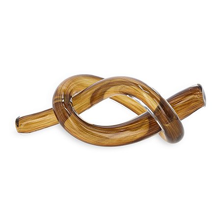 ESCULTURA NO EM VIDRO CARAMELO AMBAR MART 23,5CM