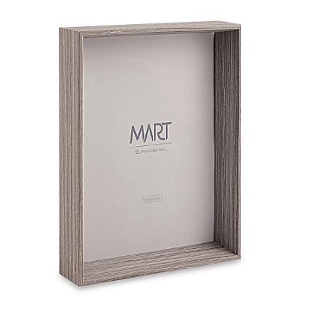 PORTA RETRATO EM MDF CINZA MART - 10X15CM