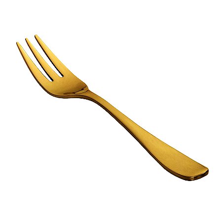 Jogo c/ 6 garfinhos para aperitivo dourado St James