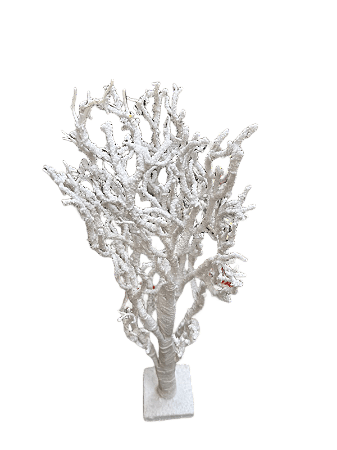 ARVORE NEVADA SEASON BRANCA COM LED DECORATIVA 65cm