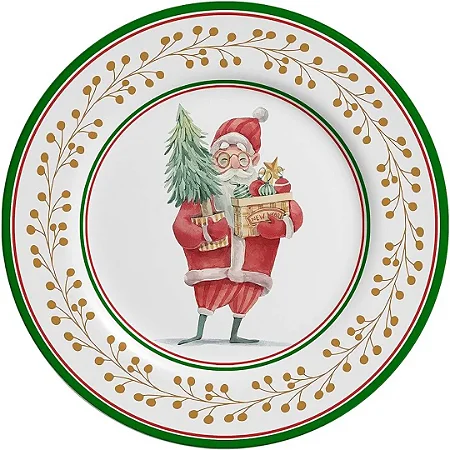 KIT 6 PRATO SOBREMESA HO HO HO NATALINO ALLEANZA