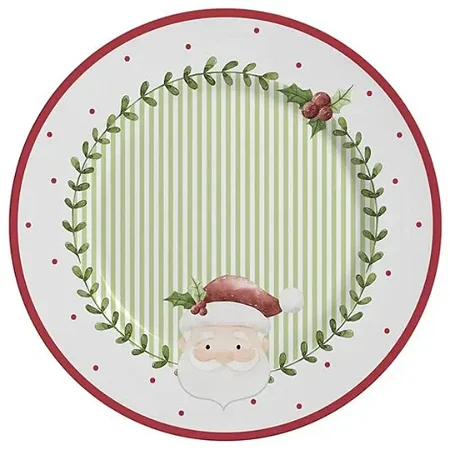 KIT 6 PRATO SOBREMESA LUDIC PAPAI NOEL ALLEANZA