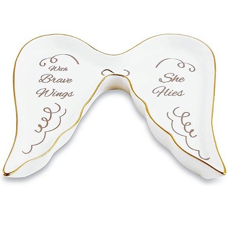 MINIPRATO DECORATIVO ASAS EM CERAMICA MART