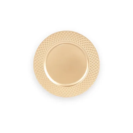SOUSPLAT C/BORDA TRABALHADA DOURADO OURO 33cm
