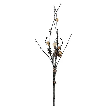 GALHO RUSTICO MARROM COM COGUMELOS - 68 CM
