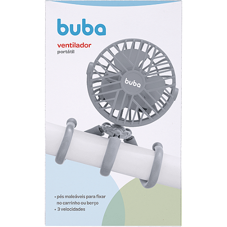 VENTILADOR PORTATIL CINZA BUBA