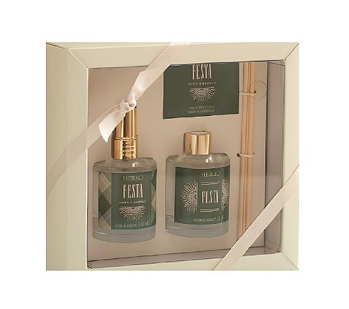 KIT MINI DIFUSOR COM HOME SPRAY FESTA - HERBO