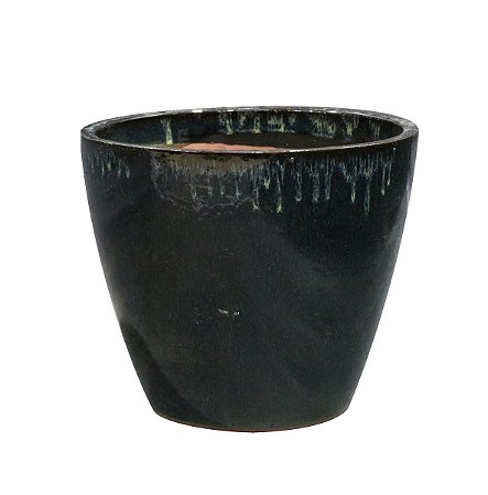VASO YARA PRETO MARMORE ESTILO VIETNAMITA 22x22cm