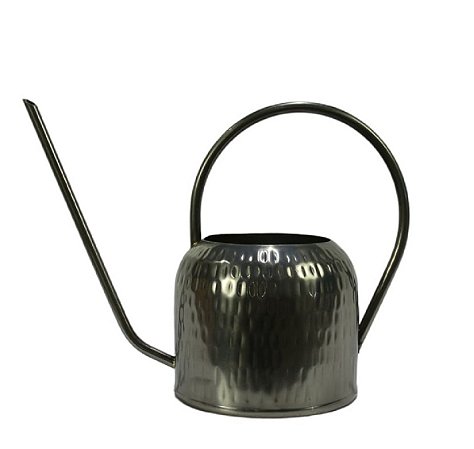 REGADOR EM METAL JENNA PRATA CLARO DECORATIVO