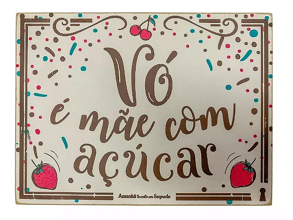 Box Vo e mae com Acucar 15x20cm