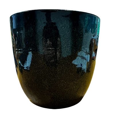 VASO RICO PRETO MARMORE VIETNAMITA DECORATIVO 27X30CM