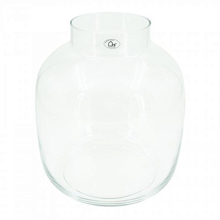VASO VIDRO POLONES BOJUDO DECORATIVO MENSA 43X38CM