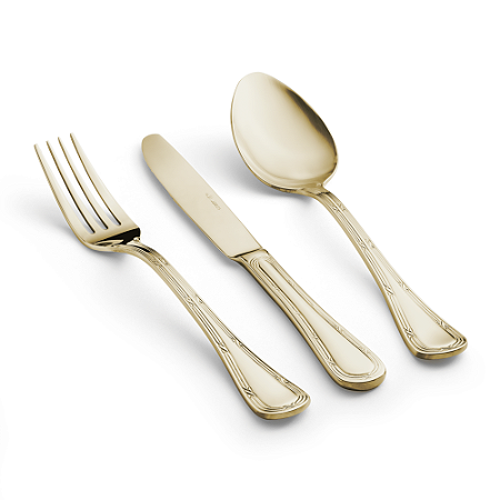 FAQUEIRO LACE INOX PVD CHAMPAGNE GOLD 101 PCS ST JAMES