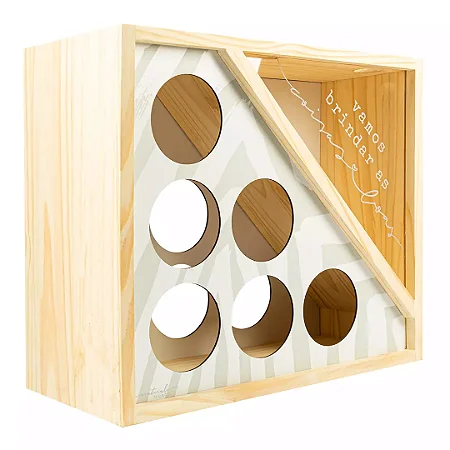 ADEGA COM PORTA ROLHAS EM MDF - NATURALS COISAS BOAS UATT