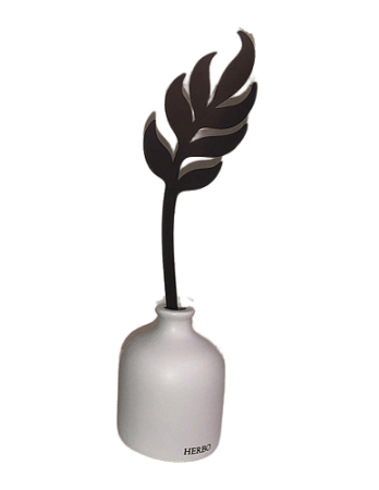 FRASCO CERAMICO DIFUSOR PORCELANA FOLHAGEM HERBO