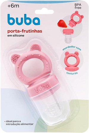 PORTA-FRUTINHAS EM SILICONE URSINHO ROSA BUBA
