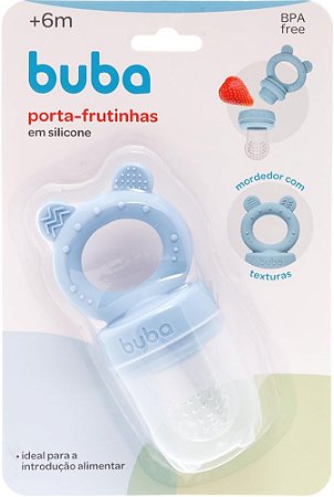 PORTA-FRUTINHAS EM SILICONE URSINHO AZUL BUBA