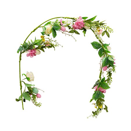FESTAO DECORATIVO COM OVOS COLORIDOS E FOLHAS 152cm