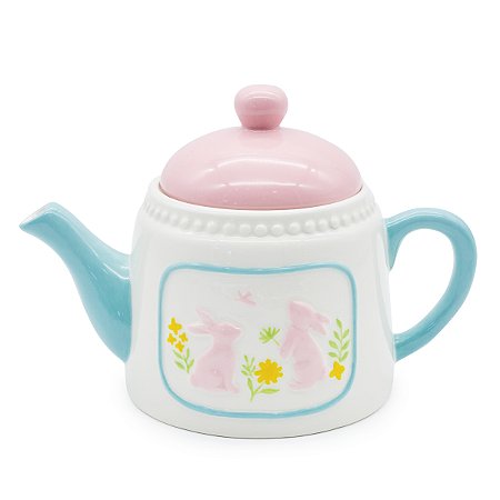BULE EM PORCELANA COELHOS EM RELEVO LINHA PEARL 700ml