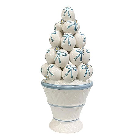 COMPOTEIRA TOPIARIA OVOS PRIMAVERA EM CERAMICA LUIZ SALVADOR