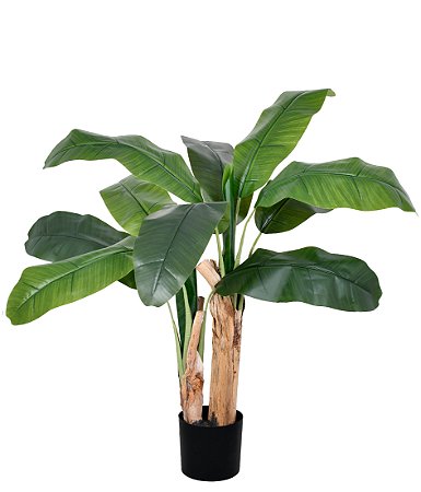 ARVORE PERMANENTE FOLHAGEM BANANEIRA X2 NO POTE 120cm
