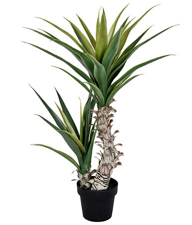 ARVORE PERMANENTE FOLHAGEM YUCCA X2 NO POTE VERDE