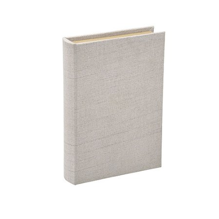 CAIXA LIVRO EM MDF DECORATIVA EM PU NA COR AREIA 36X5CM