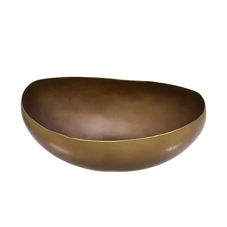 CENTRO DE MESA DECORATIVO EM ALUMINIO NA COR BRONZE 30CM