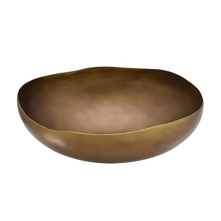 CENTRO DE MESA DECORATIVO EM ALUMINIO NA COR BRONZE 37CM