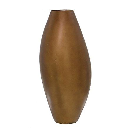 VASO DECORATIVO EM ALUMINIO NA COR BRONZE 46,5CM