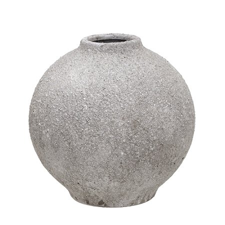 VASO DECORATIVO EM CERAMICA  BOJUDO TEXTURAS 26CM