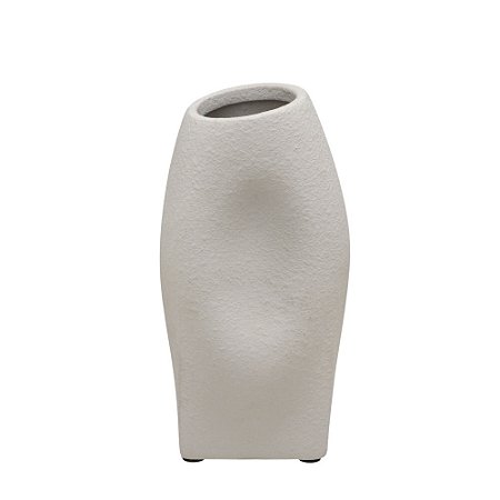 VASO DECORATIVO ORGANIC OFFWHITE TEXTURAS 25,5CM