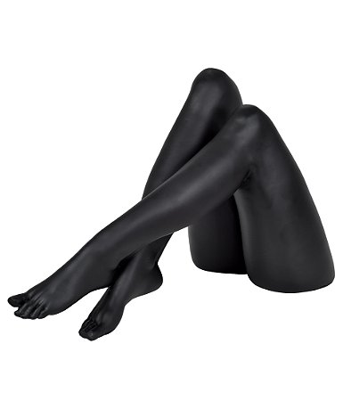 ESCULTURA DECORATIVA PERNAS EM RESINA PRETO 15,5CM
