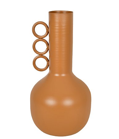 VASO GARRAFA DECORATIVO EM METAL CARAMELO 22CM