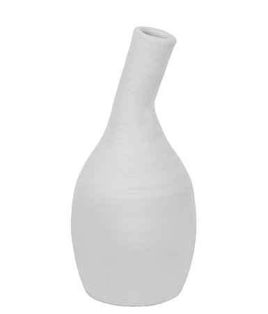 VASO MINIMALISTA DECORATIVO EM CERAMICA M BRANCO 29CM